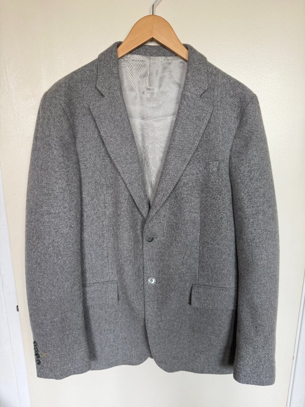 Officine Générale Men's 100% Cashmere Blazer/ Sports Jacket in Gray, Size 52FR